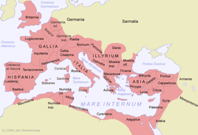 L'Empire romain � son apog�e, vers l'an 120